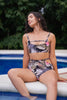 Top Cut Out Negro Floral