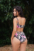 Panty Cut Out Negro floral