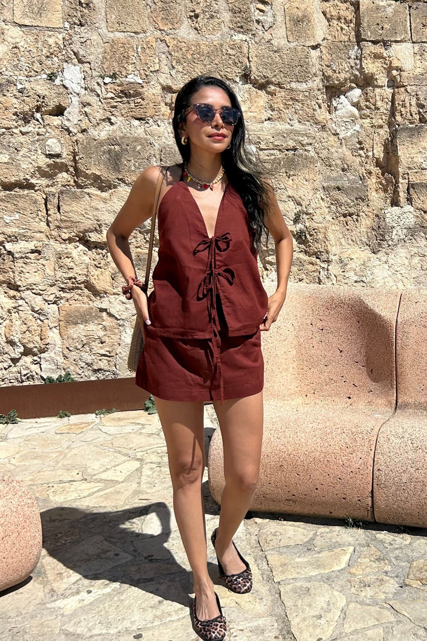 Falda Brisa Vino