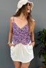 Top Cruzado Animal Print Rosa