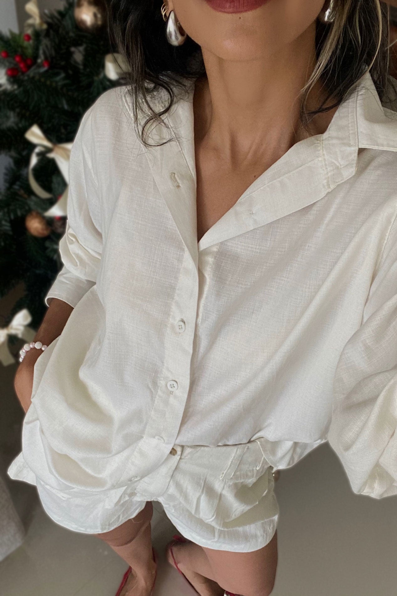 Camisa Clásica Marfil