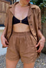 Camisa Oversize Moca en Lino