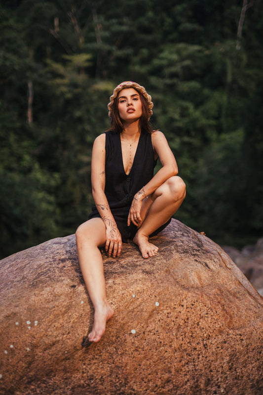 Short Clásico Lino negro