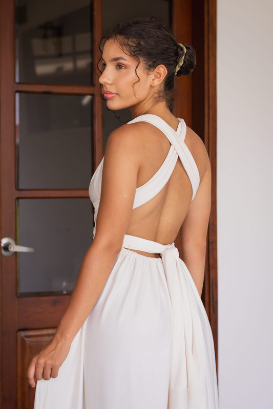 Maxidress Allegra blanco