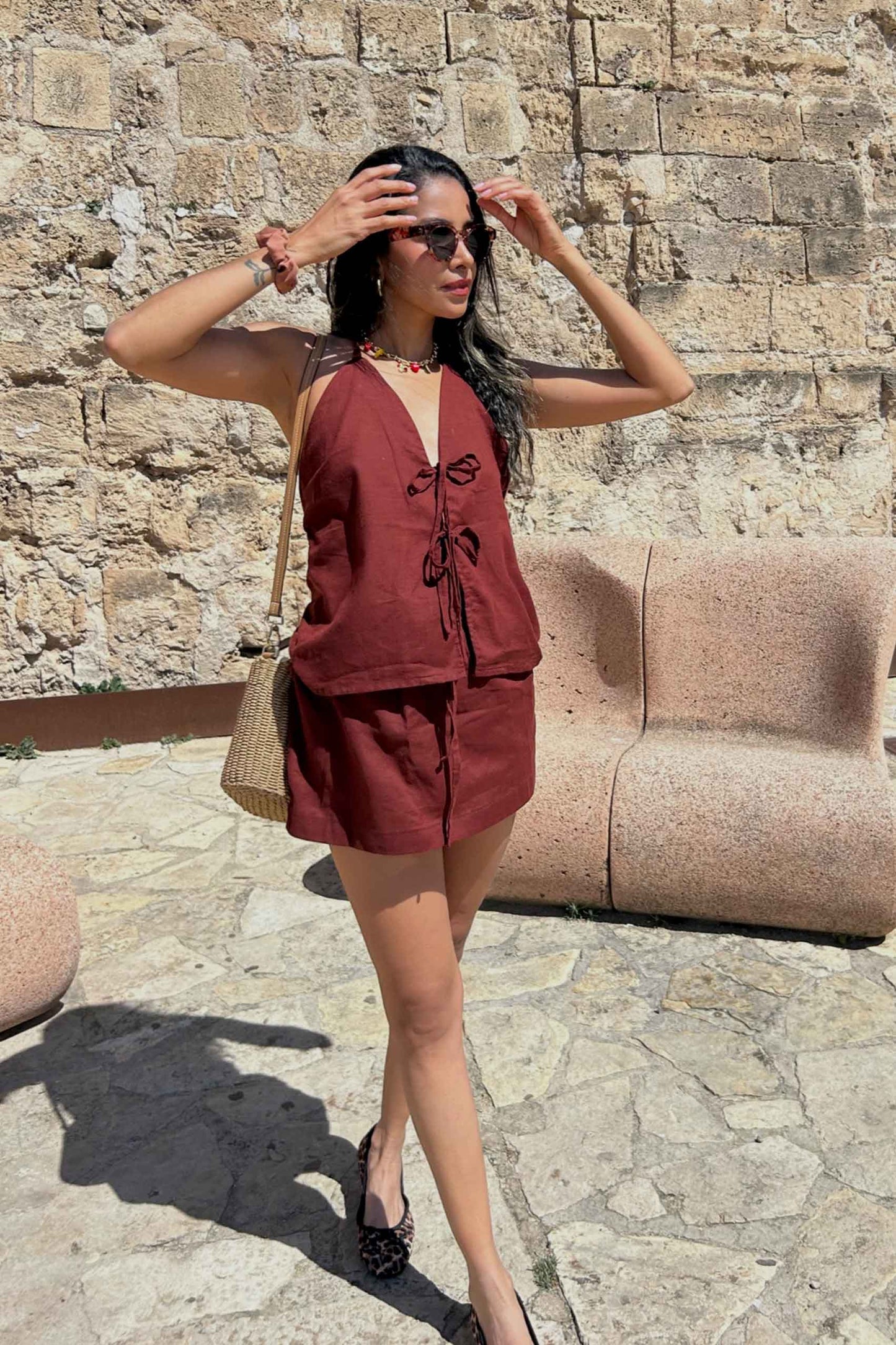 Falda Brisa Vino