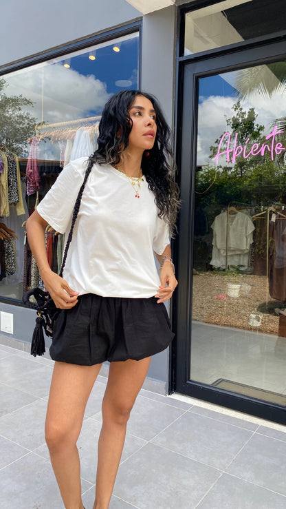 Falda Globo Negra