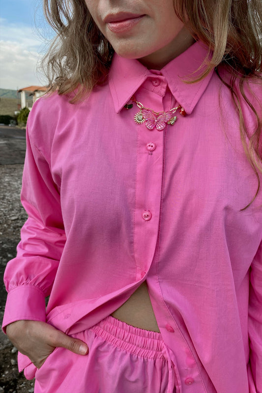 Camisa Oversize Varena rosa