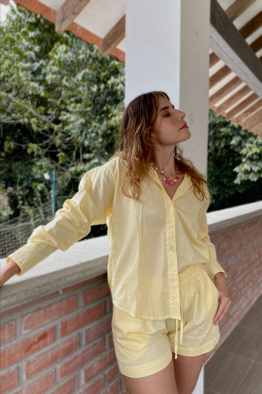 Camisa Oversize Varena amarilla