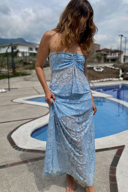 Maxifalda Perla azul