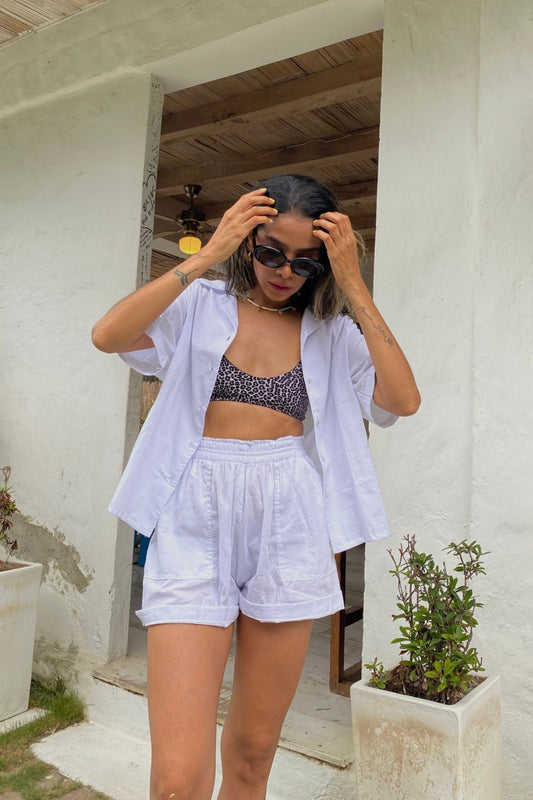 Short Lino Blanco